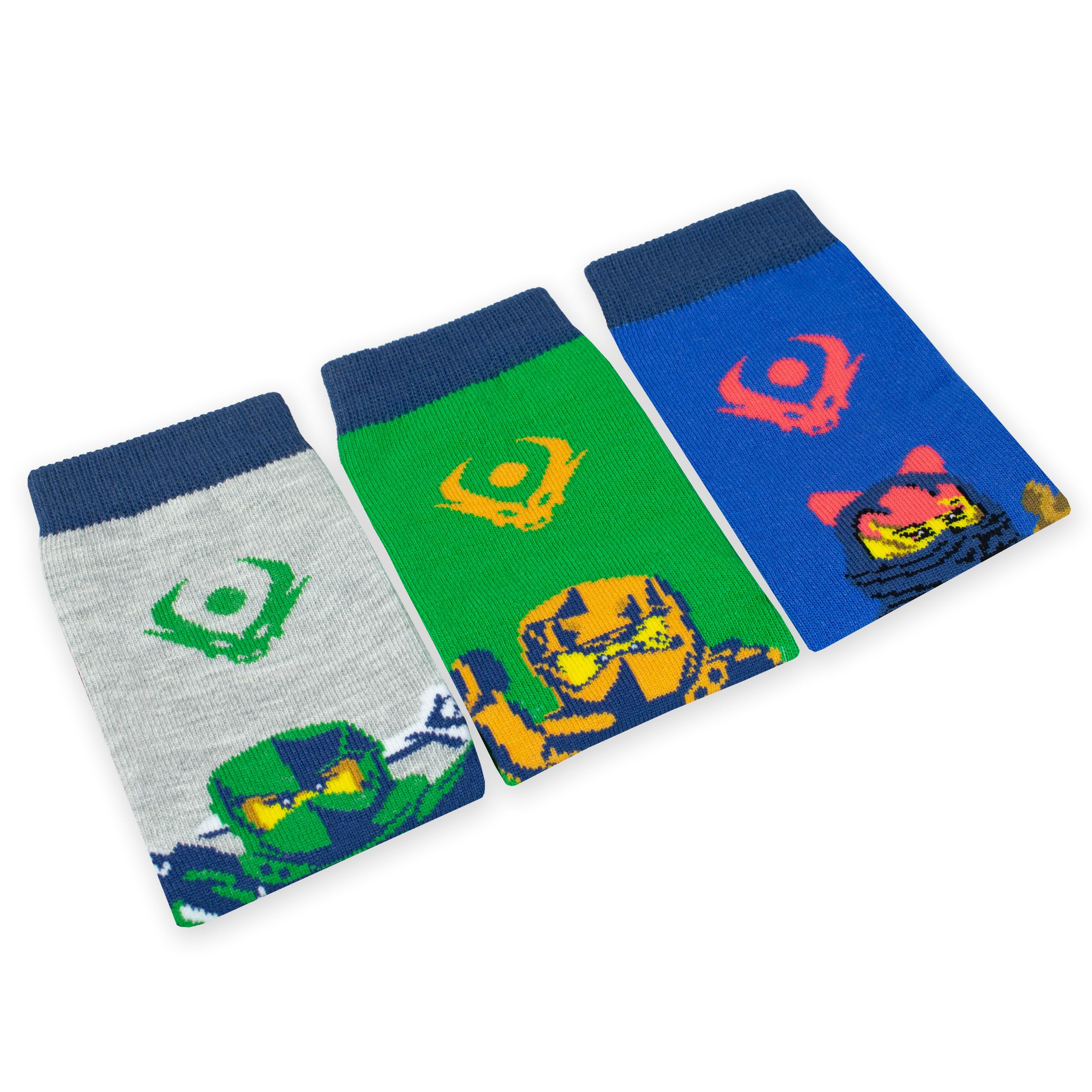 LEGO Ninjago Boys Socks 3 Pack - Cotton Ankle Socks for Kids | Comfortable Play Socks | Perfect for School, Sports & Ninja Costume Play