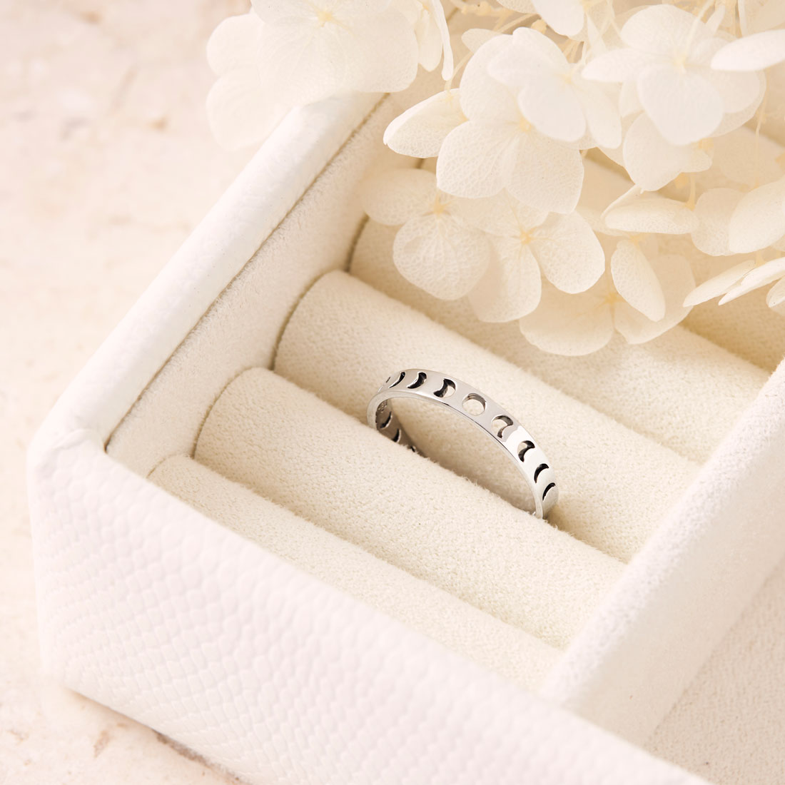 All The Phases Moon Ring - Sterling Silver Moon Phase Jewelry for Women - Perfect Gift for Astronomy Lovers, Birthday, Anniversary & Special Occasions
