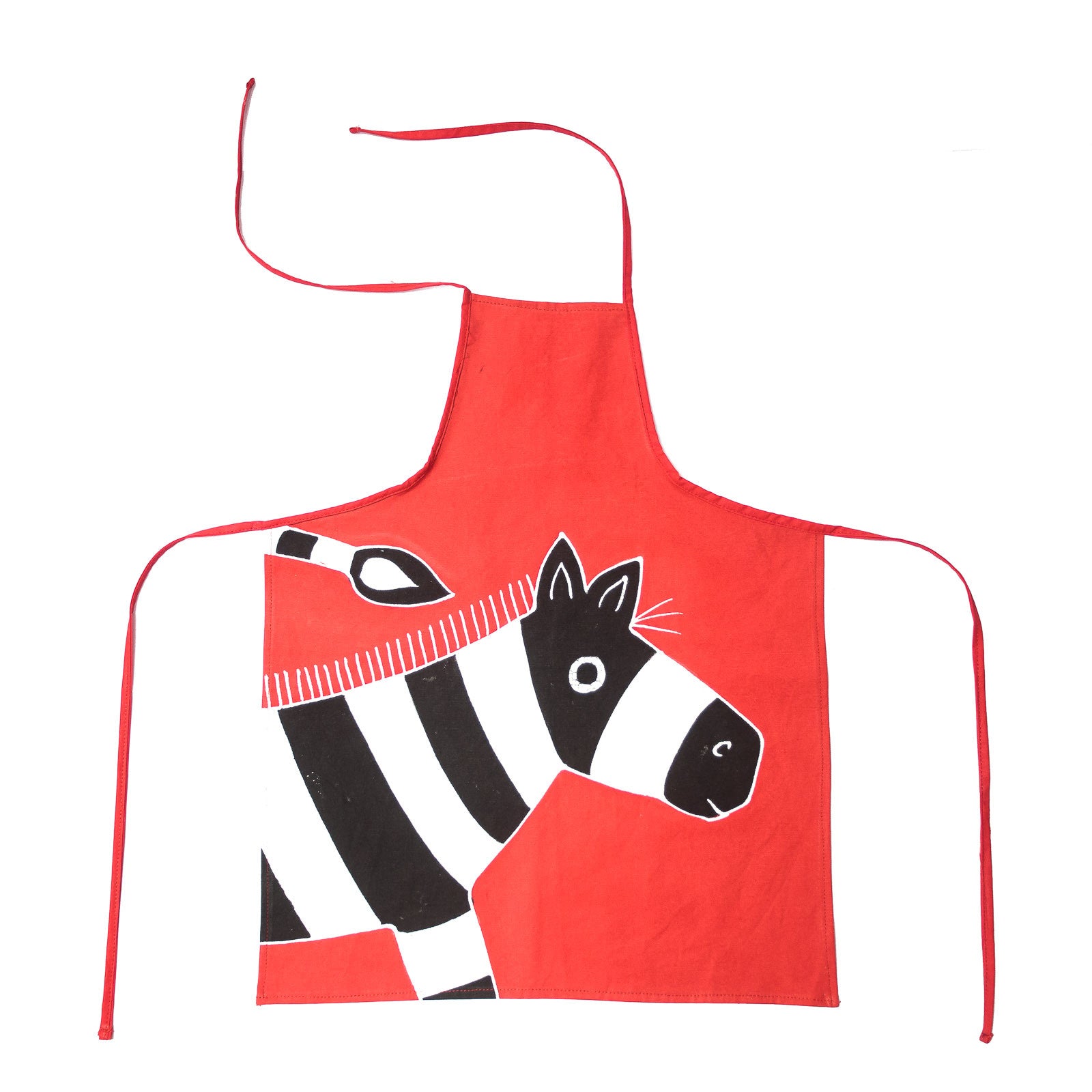 Kids' Zebra Print Apron for Cooking & Baking - Fun Safari Themed Kitchen Apron for Children's Art & Craft Activities