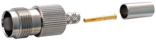 Amphenol RF 31-2374-RFX TNC Jack Straight RF Coaxial Connector, 50 Ohm Crimp Termination - Ideal for Telecom, Networking & Industrial Equipment