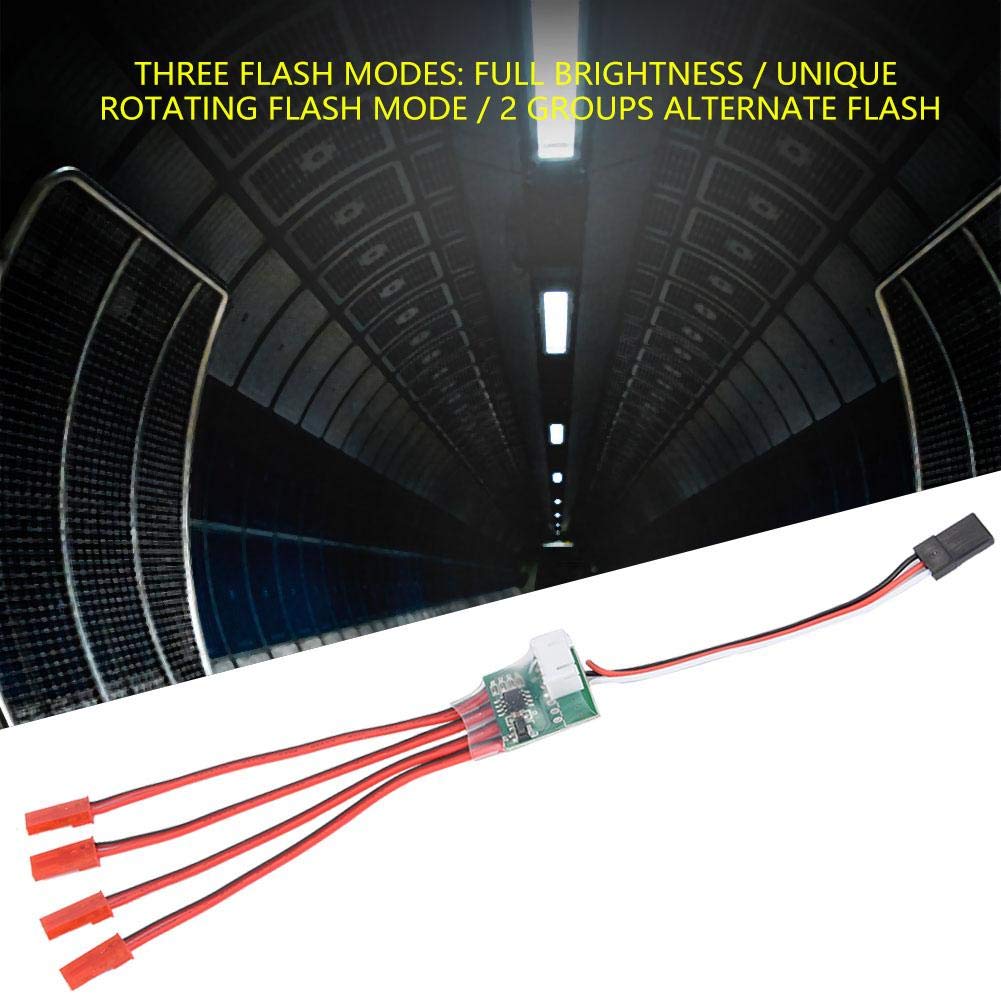 Dilwe RC Aircraft LED Light Bar & Strip Controller for Remote Control Airplane - 3S Compatible - Perfect for Night Flying & RC Plane Customization