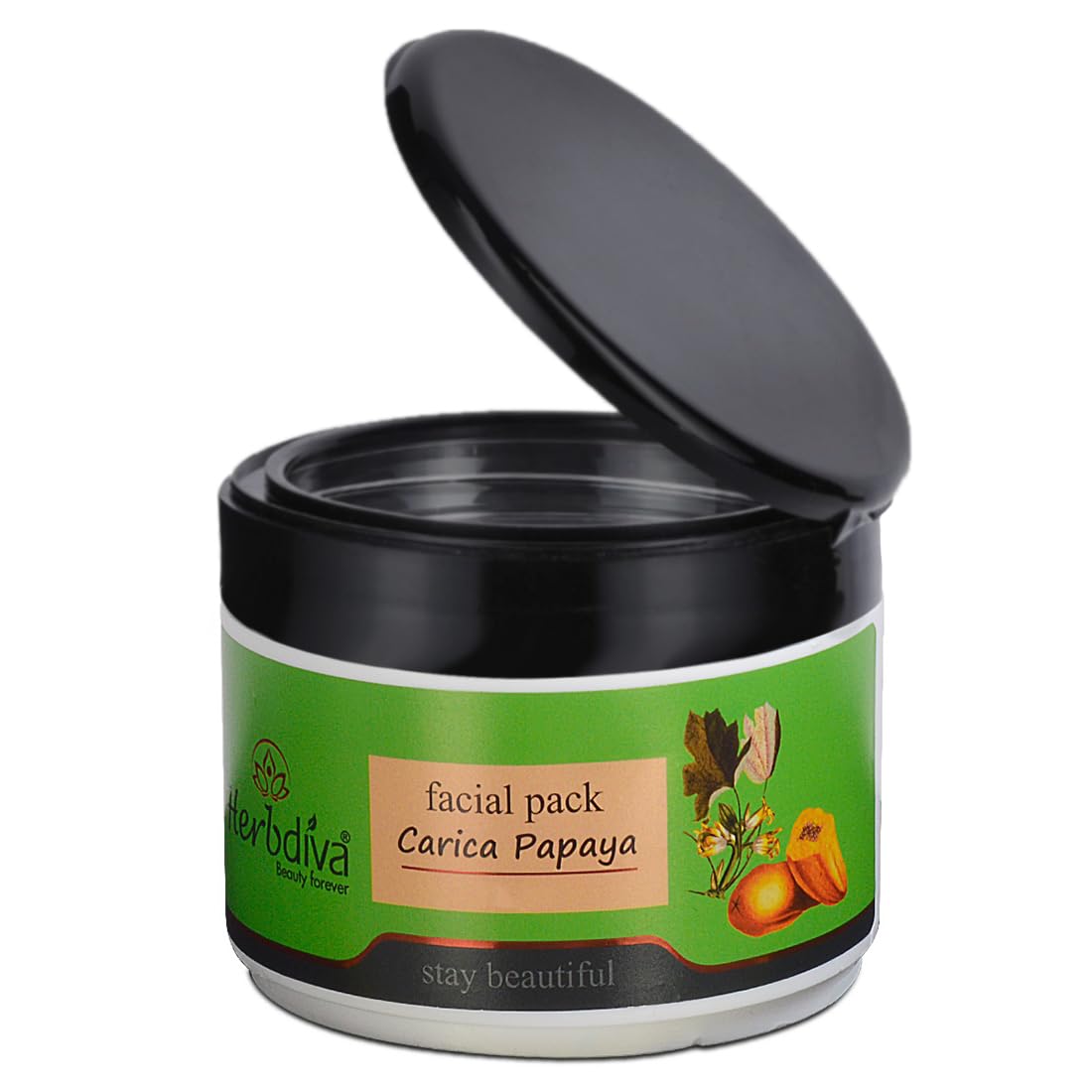 Herbdiva Carica Papaya Face Mask 250g - Exfoliating, Hydrating & Rejuvenating Facial Treatment with Natural Papaya Enzymes | Vitamin-Rich Skincare for All Skin Types | Perfect for Daily Glow Routine & Spa Nights