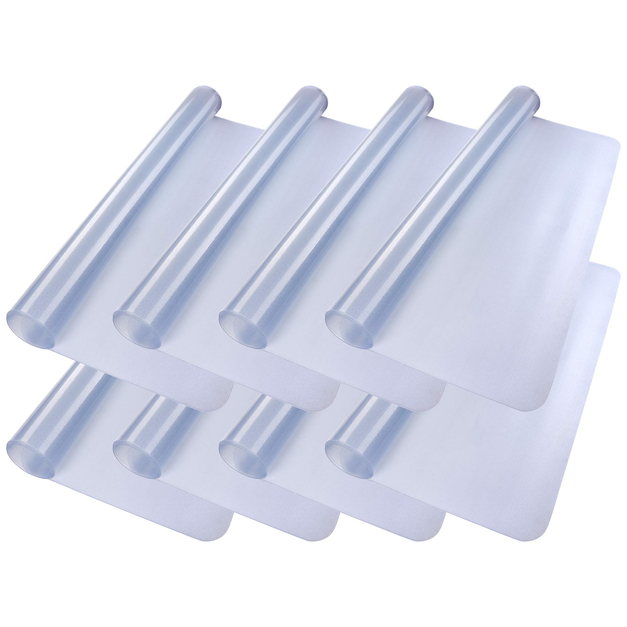 Yescom 8 Pack Clear PVC Office Chair Mat for Hardwood Floors - 60