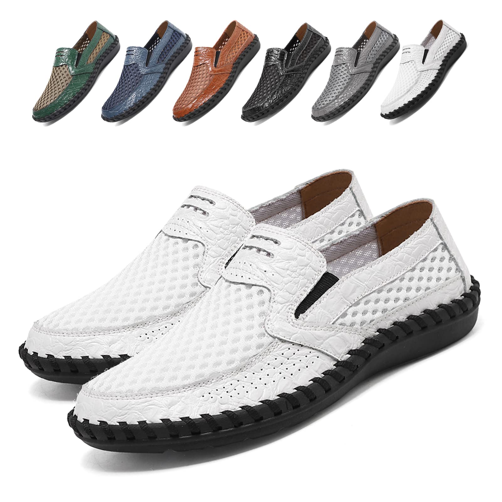 **Men's Poseidon Slip-On Loafers - Waterproof Casual Walking Shoes for Men - Comfortable & Lightweight for Beach, Pool, and Travel**