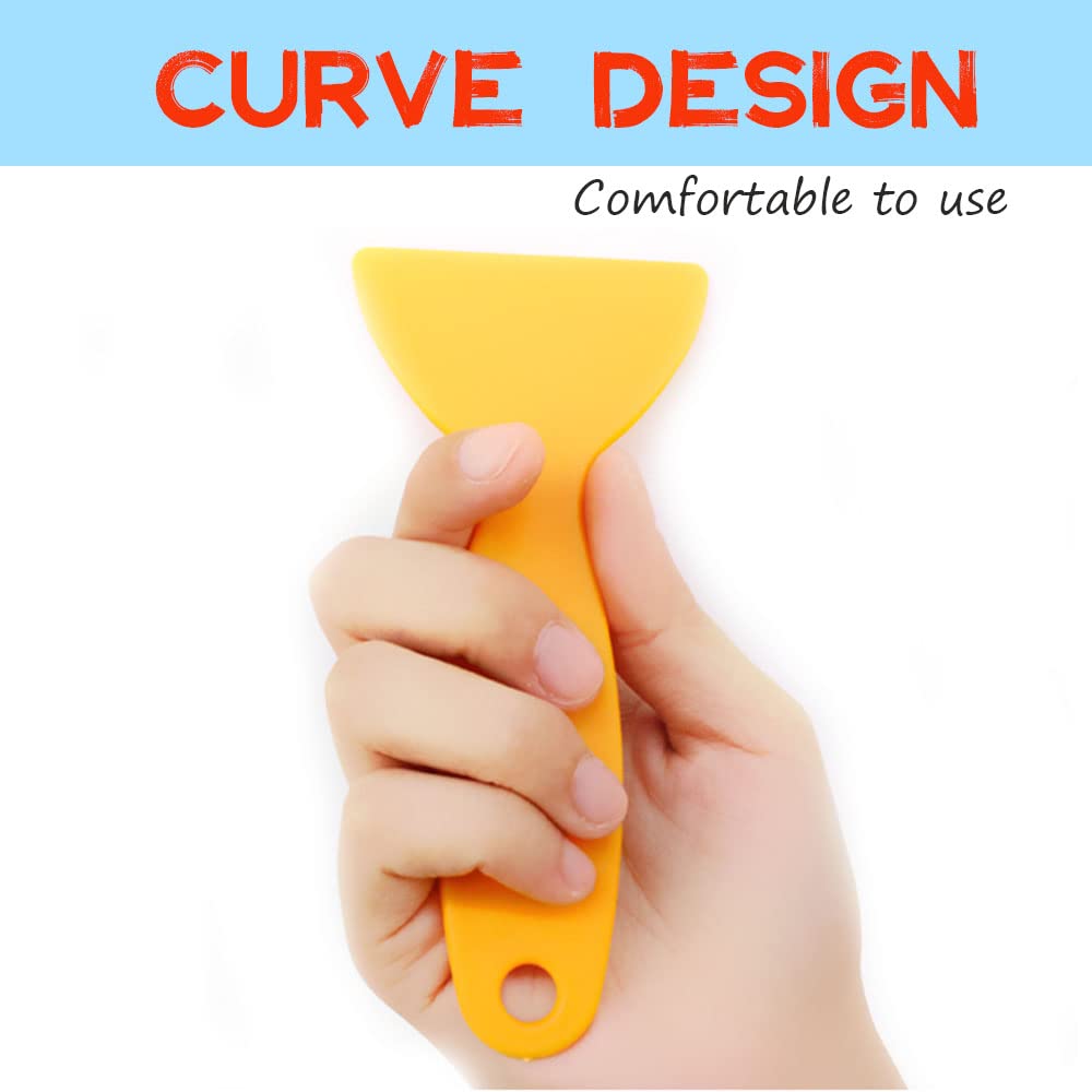 12 Pcs Plastic Putty Knife Set - Wall Repair, Drywall Scraper & Air Bubble Remover Tool for Home Improvement, DIY Projects, Wallpaper Installation and Sticker Application