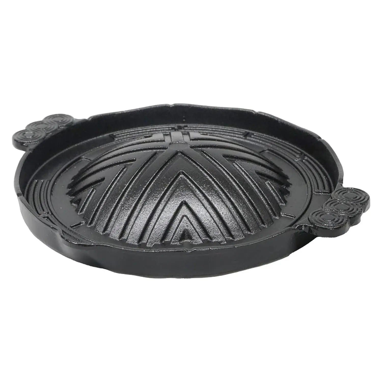 Premium Asahi Chuzo Cast Iron Genghis Khan Grill Pan - Authentic Japanese BBQ Grill for Indoor/Outdoor Cooking - Perfect for Camping, Backyard Parties & Asian Cuisine