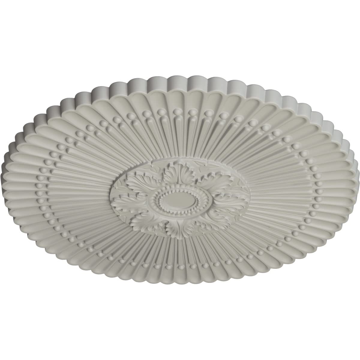 Ekena Millwork CM30NEPCF 30 Inch Decorative Ceiling Medallion - Hand-Painted Pot of Cream Finish, 1.25