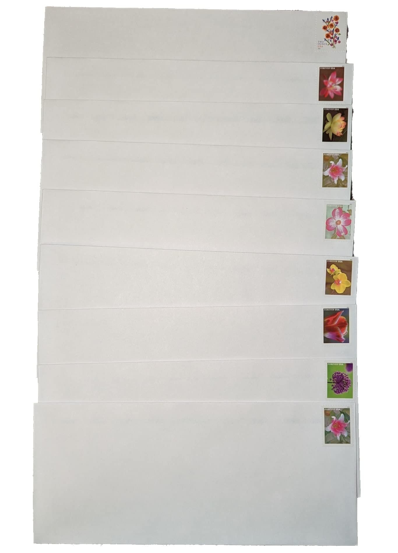 100 #10 Self-Seal Security Envelopes (4-1/8 x 9-1/2 Inches) with Forever Stamps - USPS Approved for Mailing Letters, Bills & Documents - Bulk Pack for Office, Business & Home Use