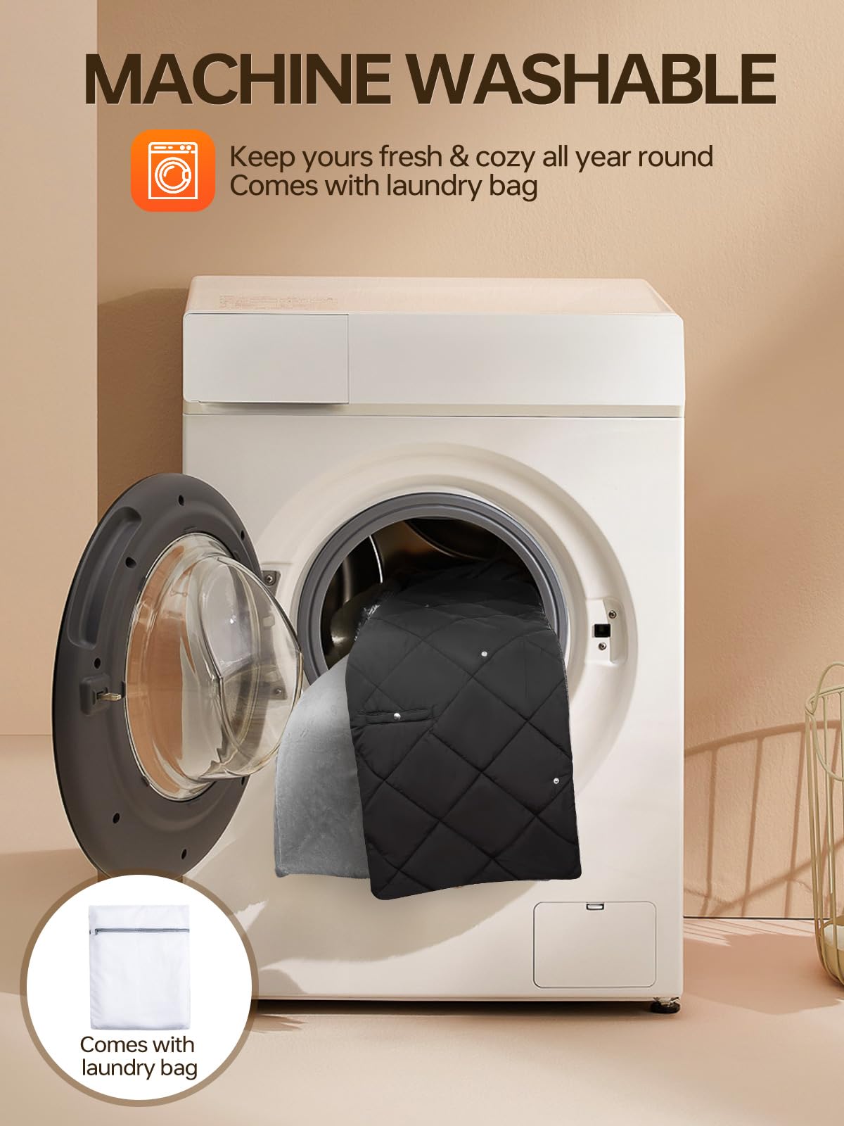 USB Heated Blanket - Cordless Electric Heating Blanket with 10000mAh Battery, 7 Heating Zones & 3 Temperature Settings | Machine Washable, Super Soft Wearable Blanket for Home, Office, Camping & Travel