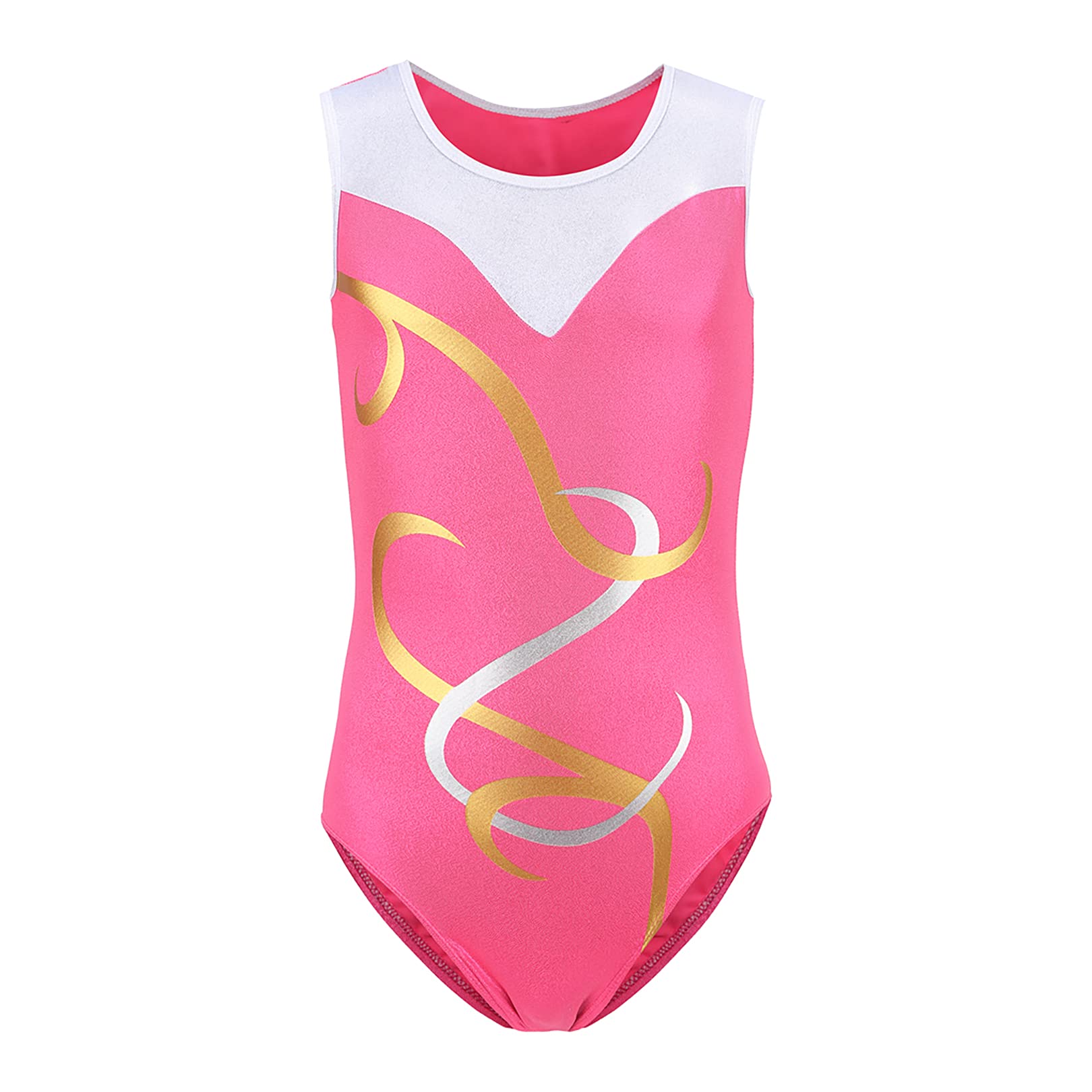 Lakiolins Girls Gymnastics Leotards - Sparkle Swirl Athletic Dance Ballet Tank Leotard for Kids | Perfect for Ballet, Gymnastics, Dance Competitions & Recitals