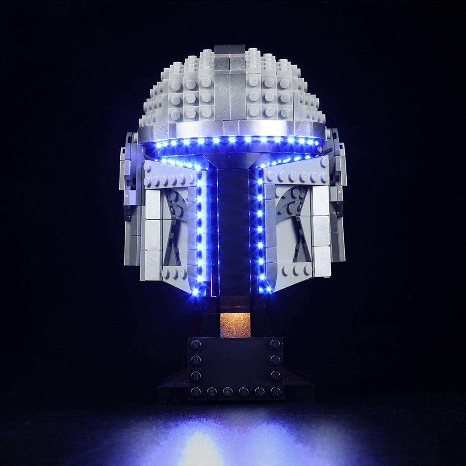 Lego Star Wars Mandalorian Helmet 75328 Light Kit - LED Lighting Set for Display & Collection - Perfect for Home Decor, Cosplay & Star Wars Fans