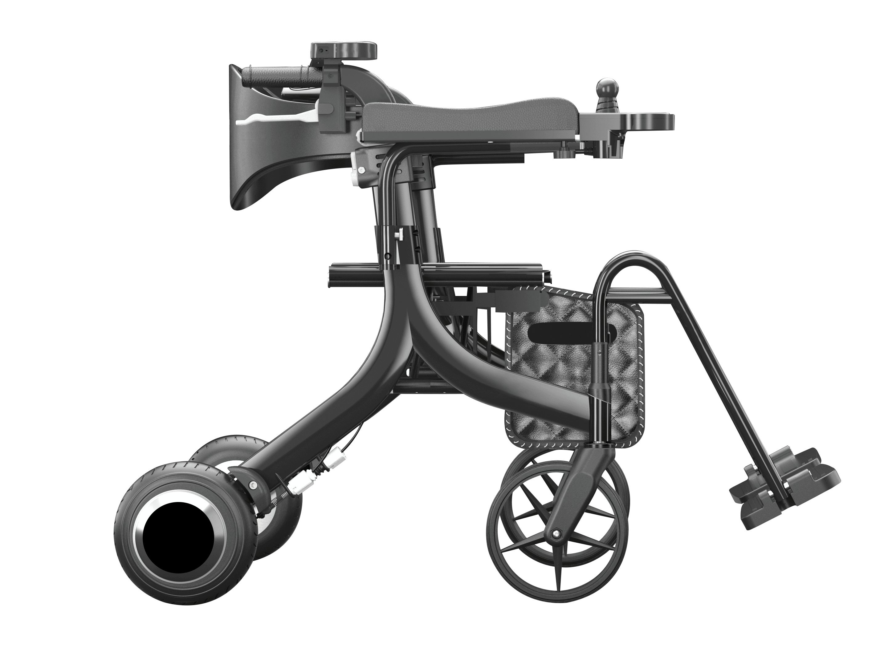 ALTAY 4-Wheel Rollator Walker for Seniors & Adults - Lightweight Folding Mobility Aid with Seat, Backrest & Basket - Ideal for Indoor & Outdoor Use, Shopping, Travel & Recovery