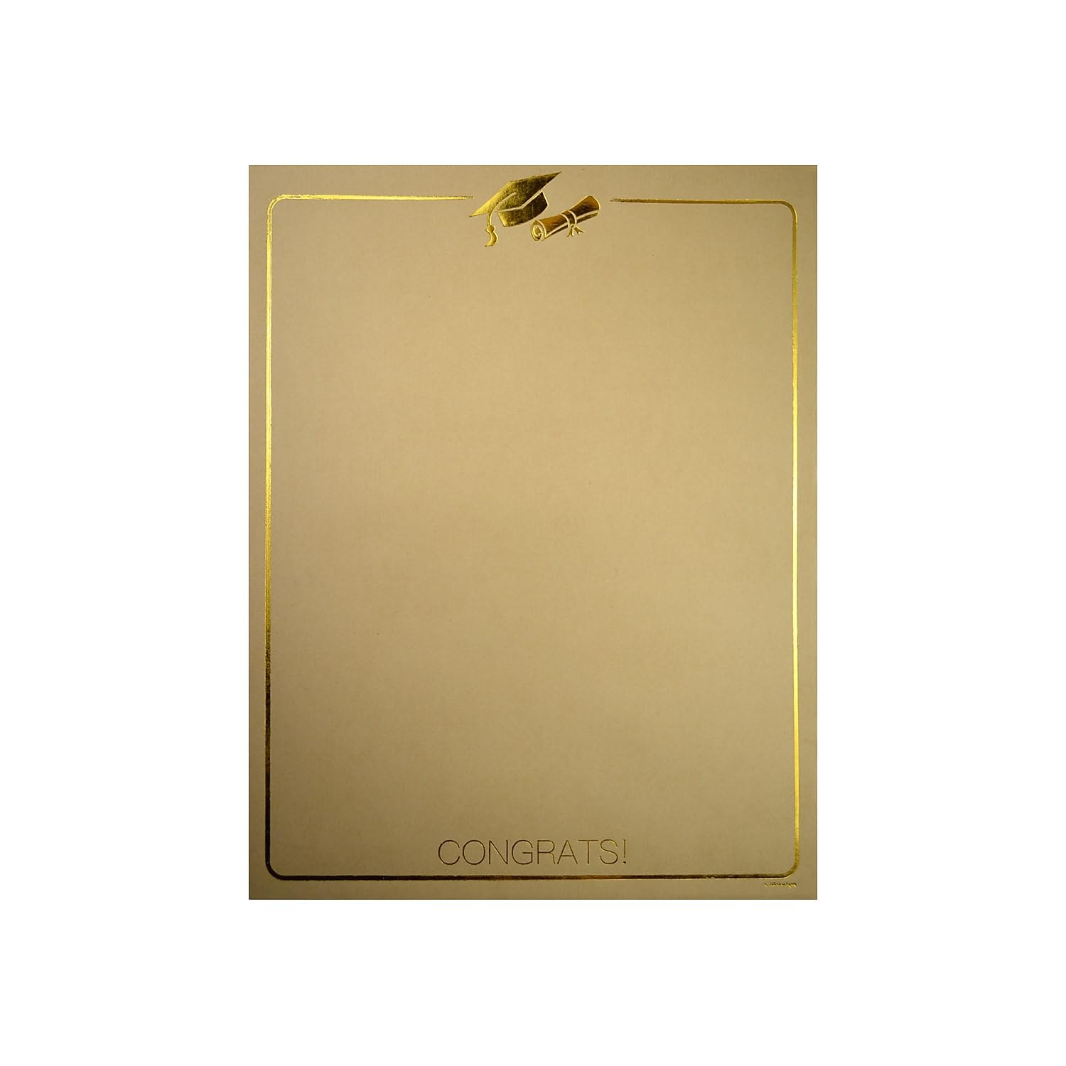 Premium Gold Foil Letterhead Paper - 8.5