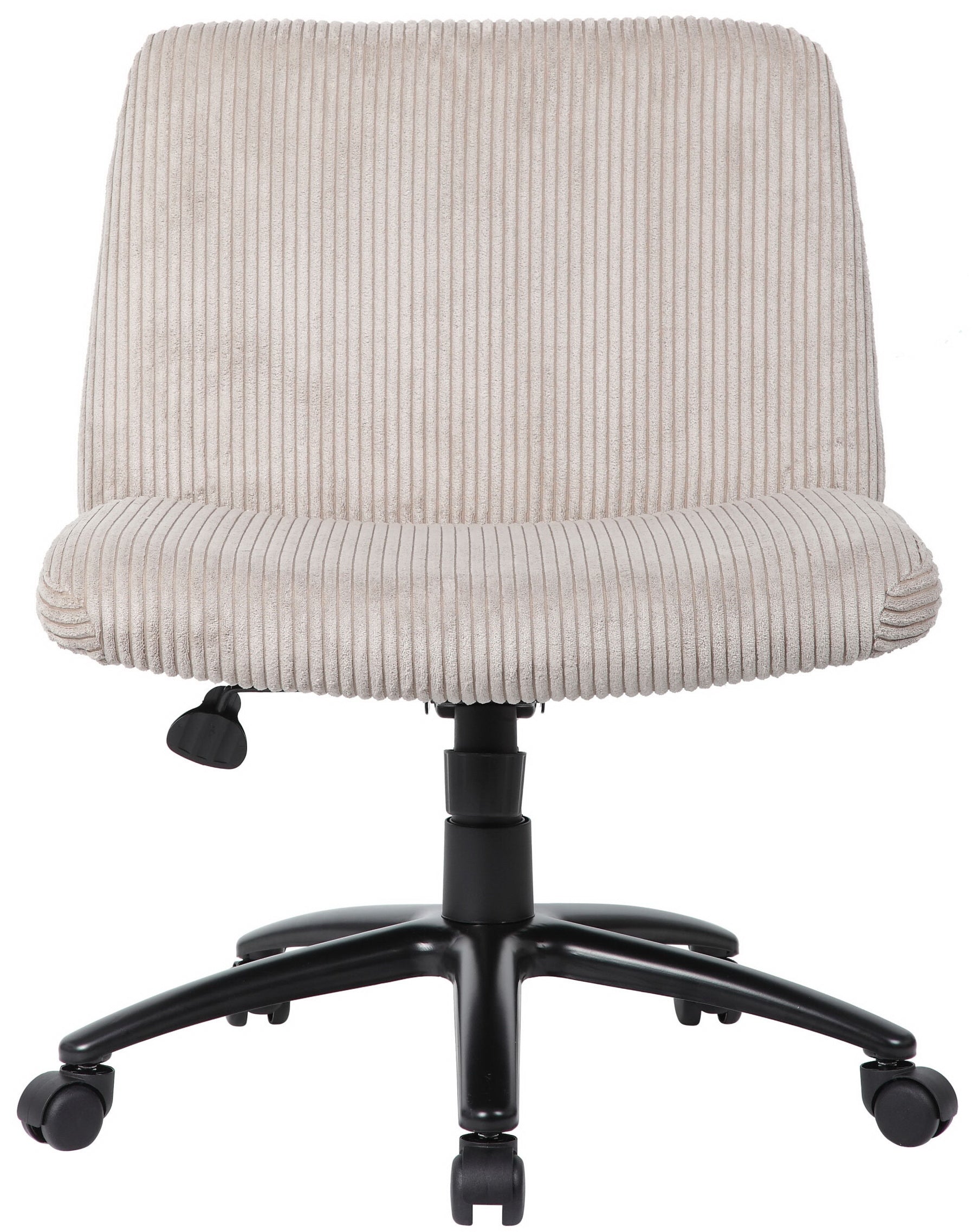 Boss Extra Wide Criss Cross Chair in Beige [B555 LBG] - Comfortable Oversized Lounge Chair for Living Room, Bedroom, or Office - Perfect for Relaxing and Reading