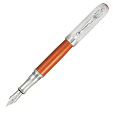 Monteverde Rodeo Drive Orange Stardust Fountain Pen - Premium Writing Instrument for Calligraphy, Journaling & Gift Giving - Elegant Orange Sparkle Design for Professionals & Pen Enthusiasts