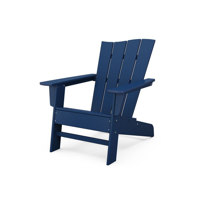 POLYWOOD Wave Chair Right Arm - Durable Outdoor Adirondack Chair for Patio, Deck, Poolside & Garden - Weather-Resistant Recycled Plastic Furniture