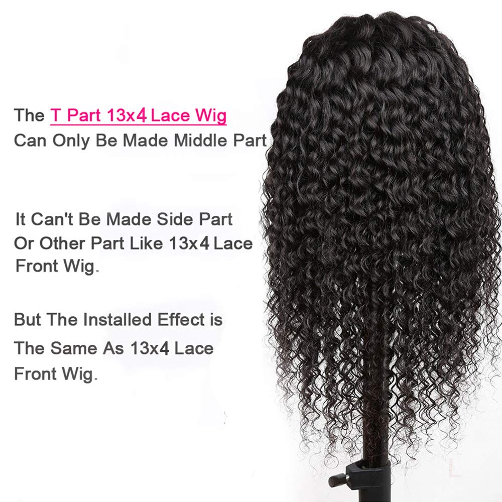 100% Unprocessed Virgin Water Wave Lace Front Wigs - T Part Human Hair Wigs Natural Black (16 Inch) for Everyday Wear, Cosplay & Special Occasions