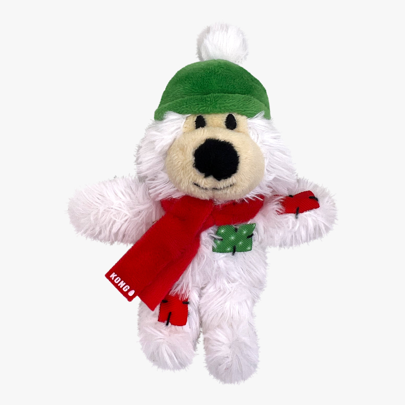 KONG Holiday Softies Bear Assorted - Durable Dog Chew Toy for Aggressive Chewers, Christmas Stocking Stuffer for Pets, Interactive Play & Training Reward for Puppies & Dogs