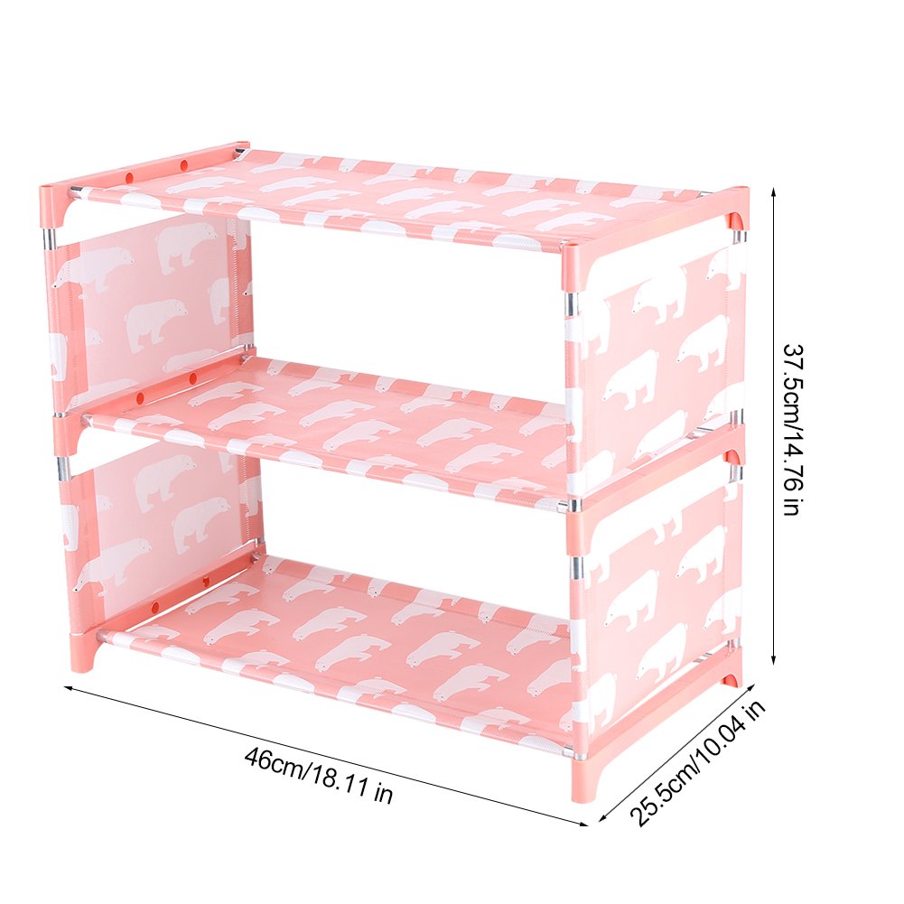 3-Tier Foldable Fabric Shoe Rack Storage Organizer - Space Saving Shoe Cabinet for Bedroom, Living Room, Bathroom & Hallway | Perfect for Small Spaces, Entryway Organization & Closet Storage