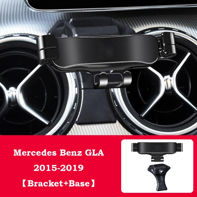 Premium Car Phone Holder for Mercedes Benz GLA 2015-2023 - Adjustable 360° Rotating Vent Dashboard Mount - Stable Hands-Free Car Phone Cradle - Perfect for GPS Navigation, Music Control & Safe Driving (Black)