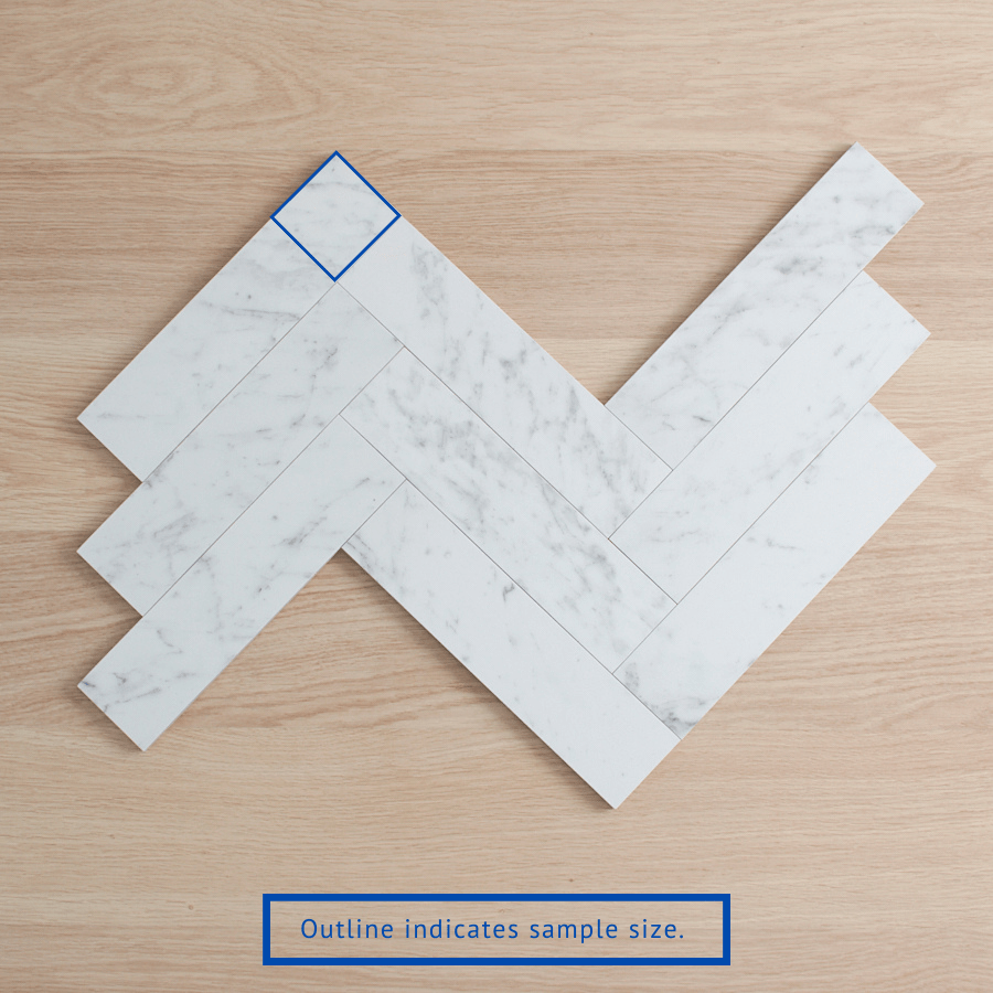 Rose Bay Carrara Look Matte Subway Tile Sample - Perfect for Kitchen Backsplash, Bathroom Walls & DIY Home Renovation Projects