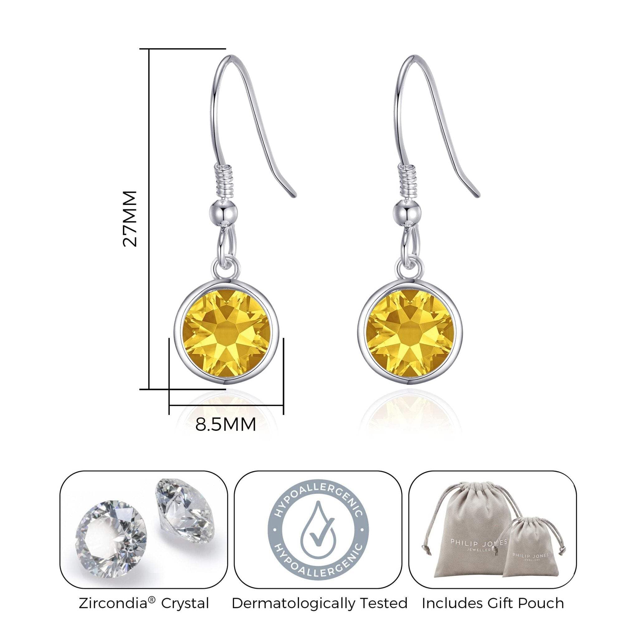 Topaz November Birthstone Earrings for Women - Elegant Gift Idea