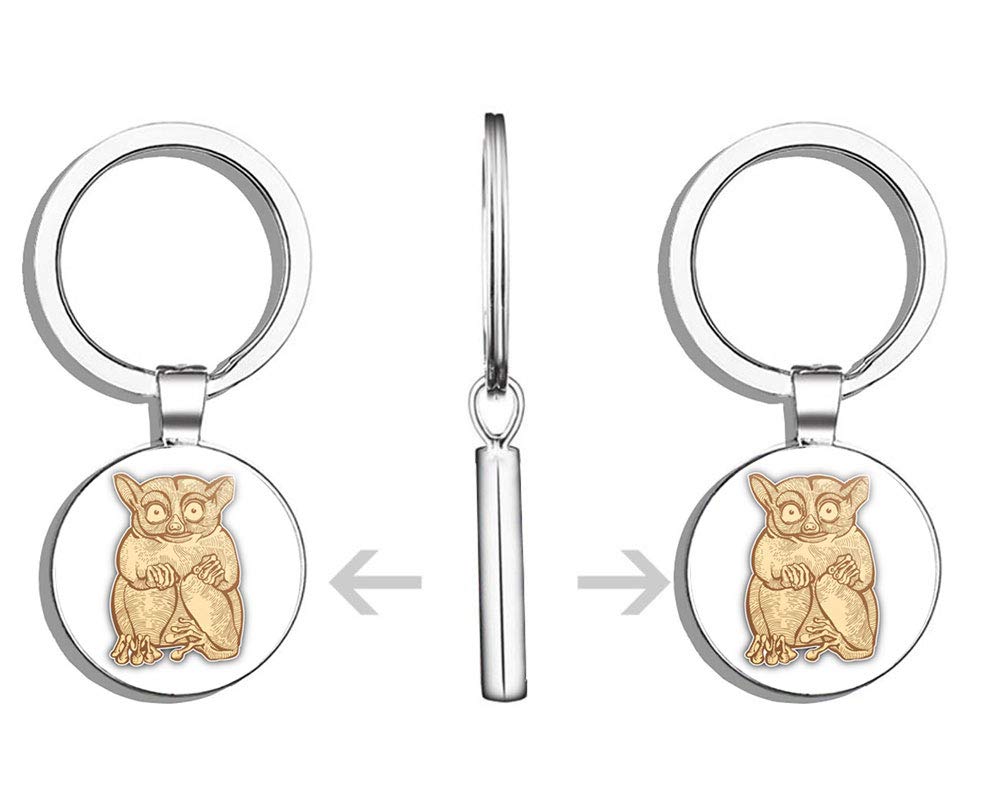 Tarsier Ticket Double Sided Stainless Steel Keychain - Durable Key Ring Holder with Car Key Finder - Perfect for Key Organization and Easy Retrieval at Home, Office or Travel