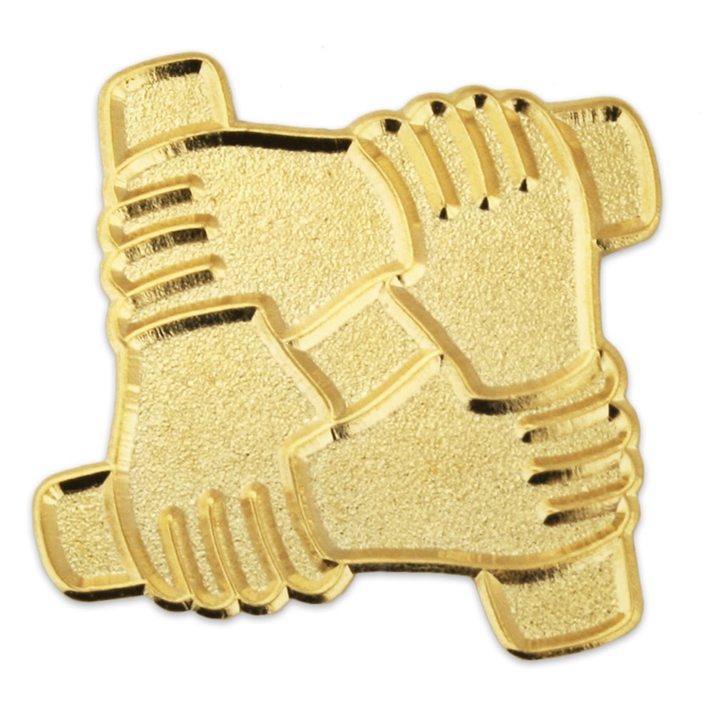 Gold Plated Teamwork Motivational Lapel Pin - Inspirational Office Gift for Employees, Coworkers & Leaders - Perfect for Corporate Events, Awards & Recognition Ceremonies