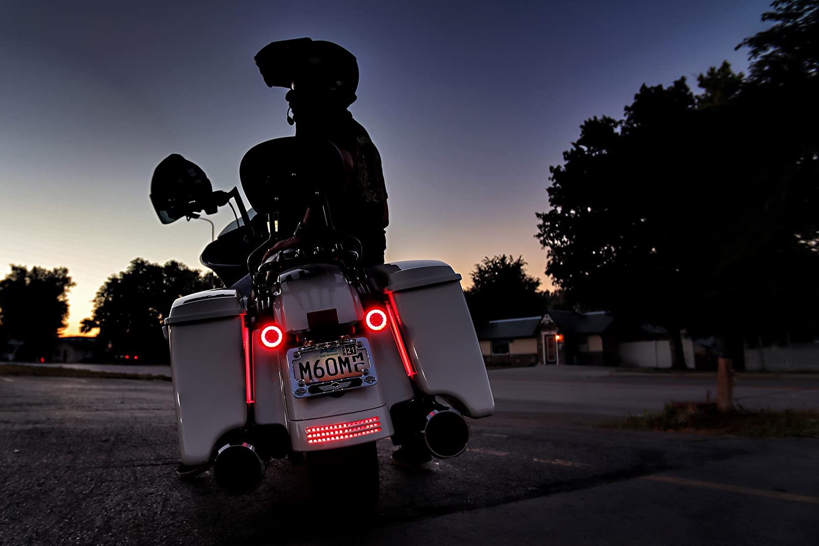 Custom Dynamics ProBEAM Red/Red Ringz LED Bulb with Red Lens - PB-RR-1157 - High Visibility Motorcycle & Automotive Lighting for Night Riding & Safety