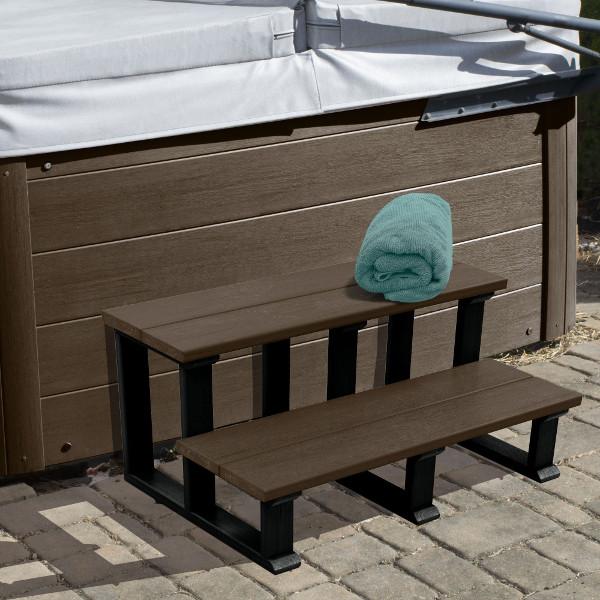 32 Inch Hot Tub Spa Two-Tier Steps - Non-Slip, Sturdy & Easy to Install for Inground & Above Ground Spas - Perfect for Relaxing & Entertaining