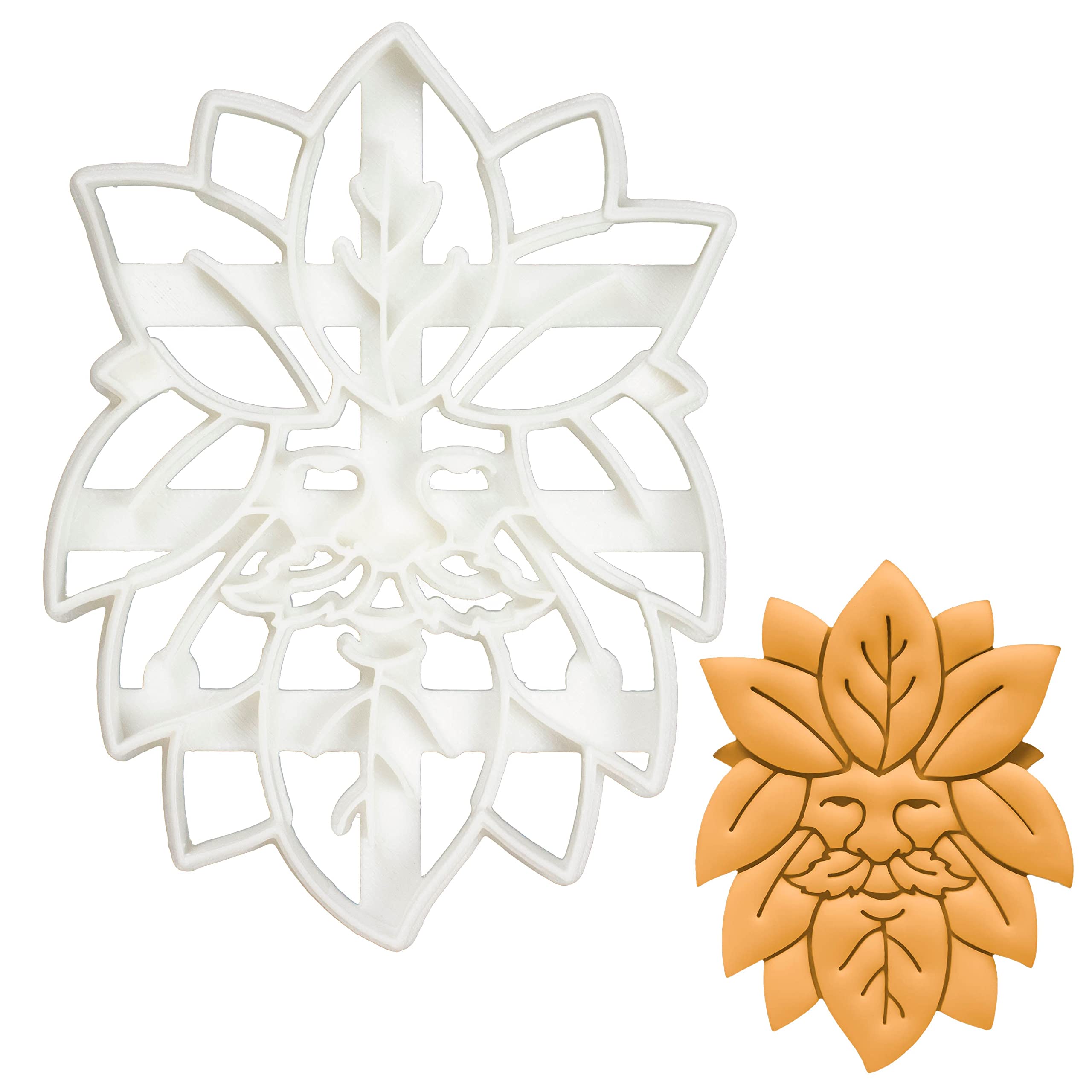 Green Man Leaf-Shaped Cookie Cutter - 1 Piece Stainless Steel Baking Tool for Nature-Themed Cookies | Perfect for Halloween, Christmas & Eco-Friendly Party Decorations