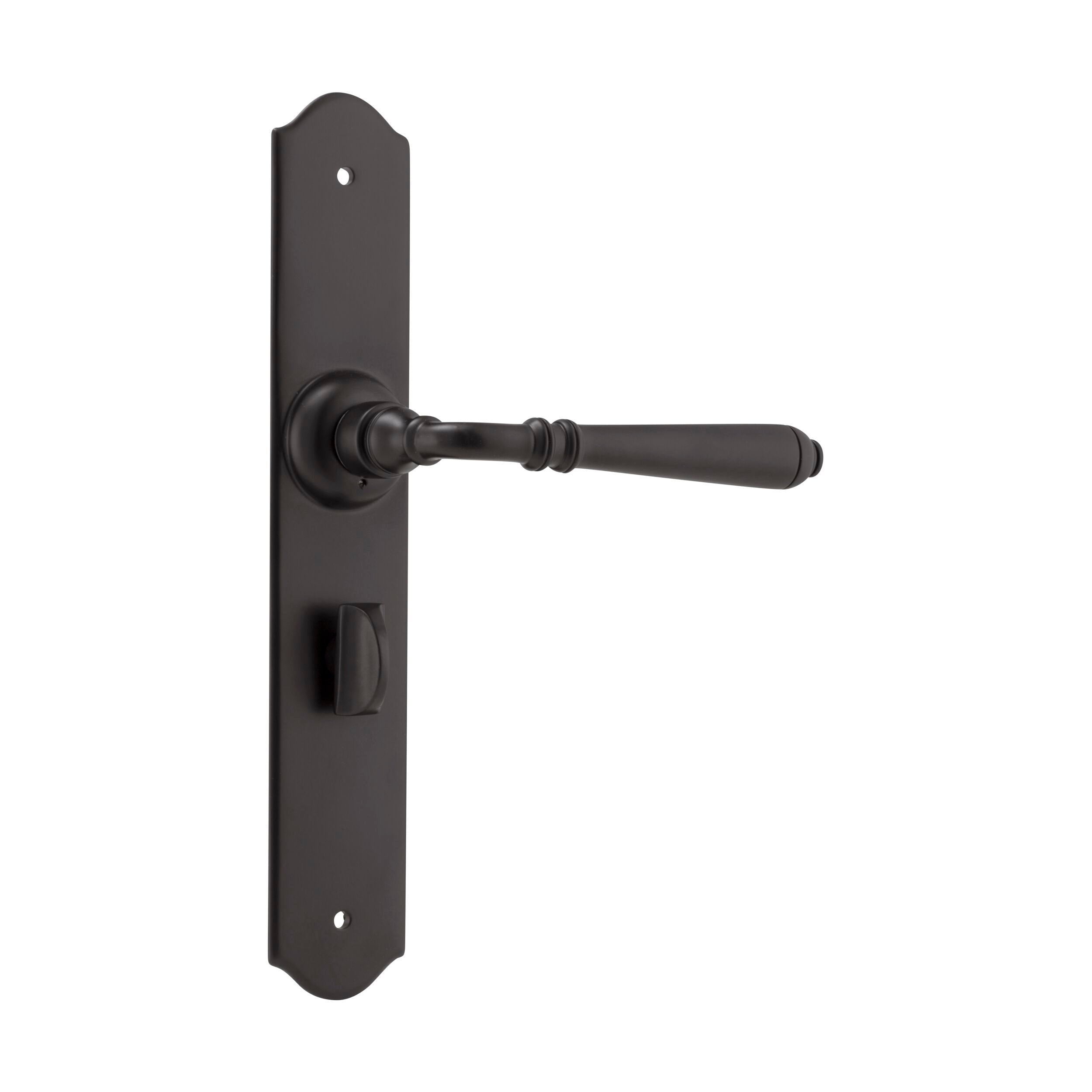 9620P Matte Black Door Lever Reims Privacy Pair - 240mm Height x 40mm Width x 70mm Projection - Perfect for Bedroom, Bathroom & Interior Doors