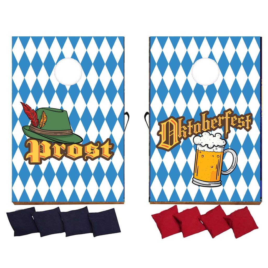VictoryStore Oktoberfest Cornhole Bag Toss Game - Premium Prost Cornhole Set for Outdoor Parties, Tailgates, and Festive Gatherings