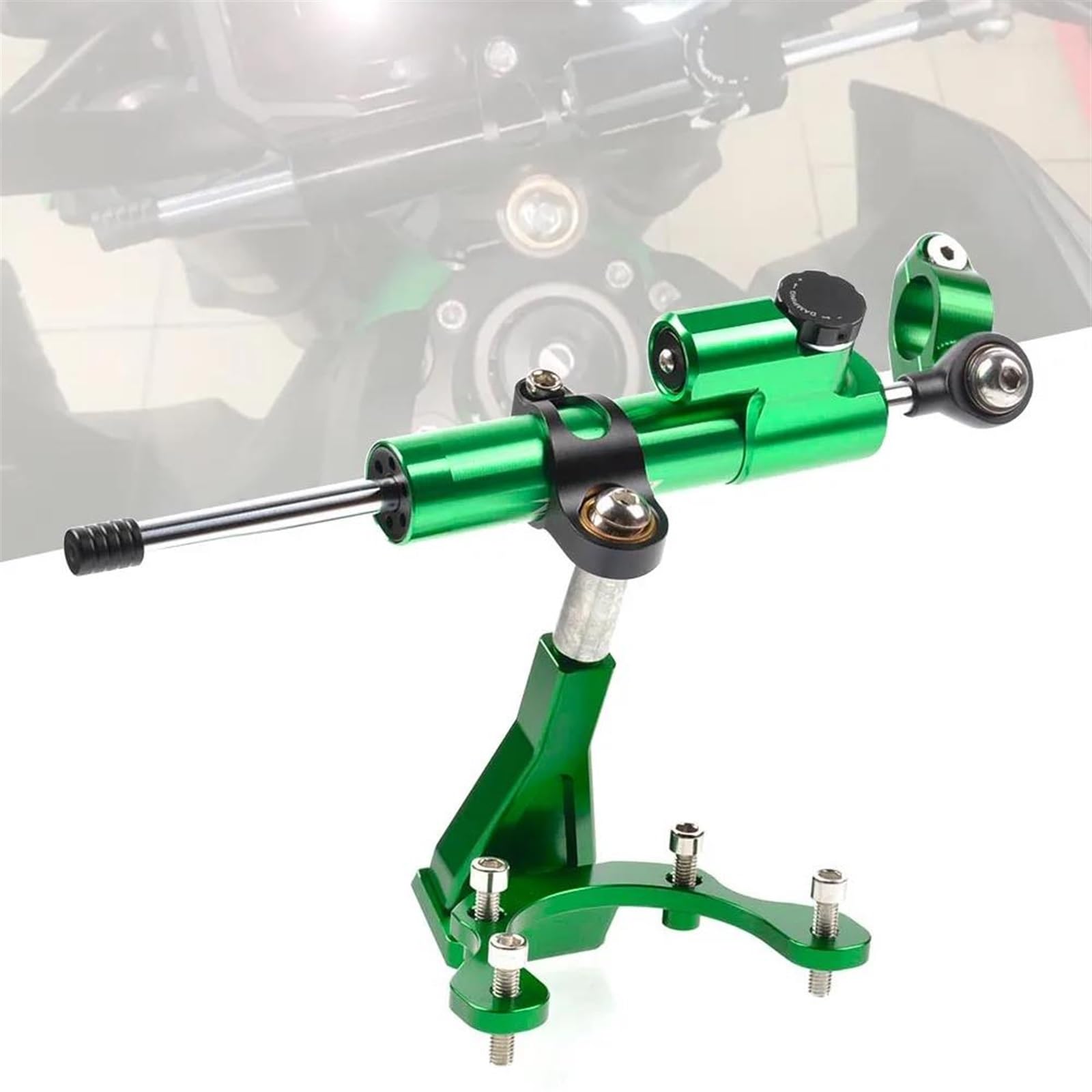 Carbon Fiber Motorcycle Steering Damper Stabilizer for Kawasaki Z900 (2017-2023) - Gold Mount Bracket Support Kit | Improves Handling & Reduces Vibration for Street & Track Riding