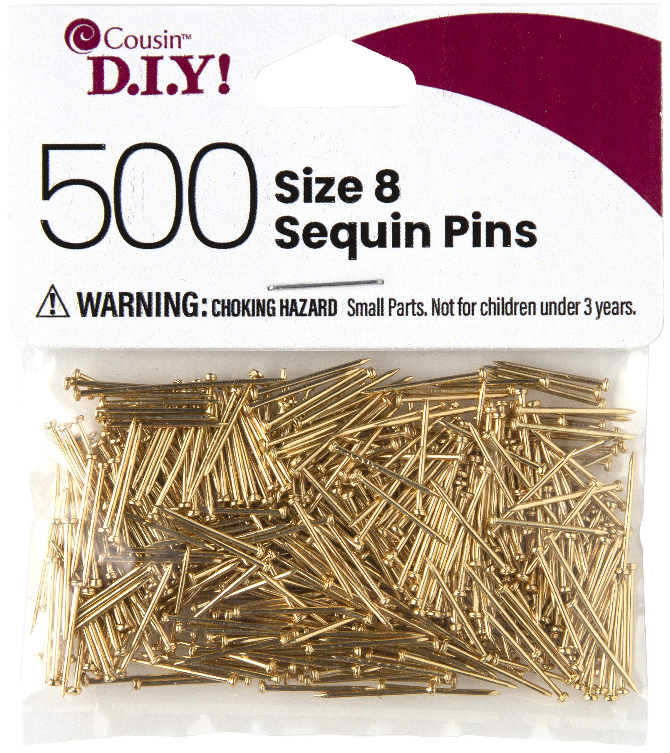 500pcs Gold Sequins Pins for DIY Crafts - Size 8 - Perfect for Costume Design, Jewelry Making & Home Decor Accessories