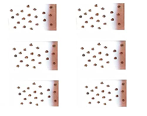 Authentic Indian Style 2mm Multi-Colored Bindi Pack of 6 | Traditional Fashion Accessories for Weddings, Festivals & Ethnic Outfits