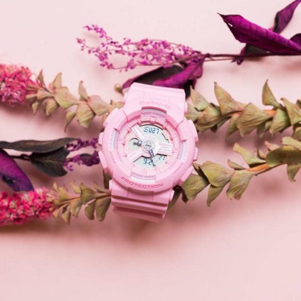 Casio Baby-G BA-110-4A1DR Analog Digital Women's Watch with Pink Resin Strap - Sporty & Stylish for Everyday Wear, Gym, and Outdoor Activities