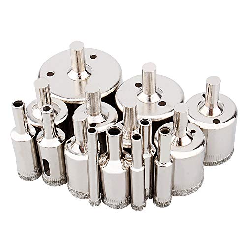 15pcs Glass Porcelain Marble Drill Bit Set 6-50mm for DIY Home Projects