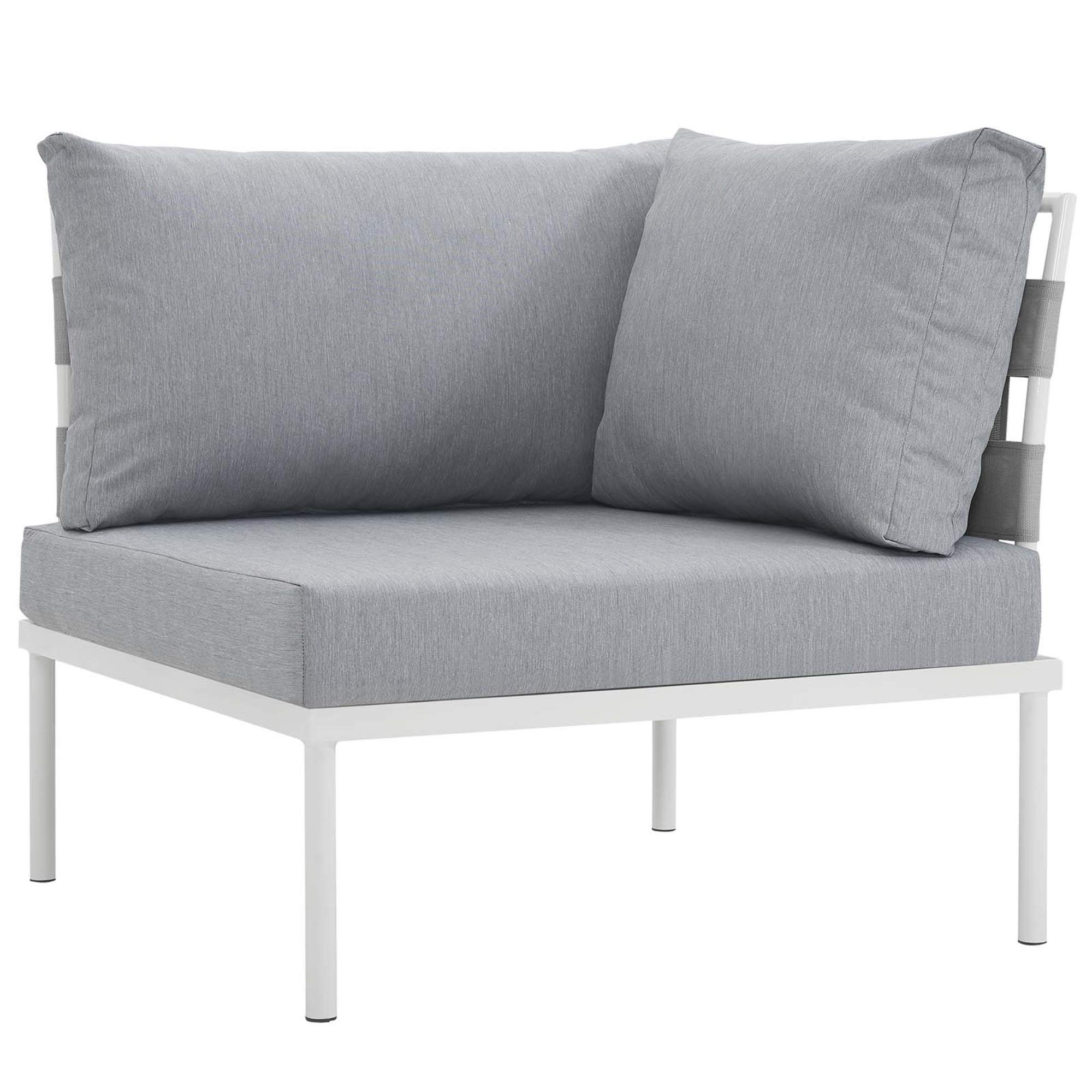 Ergode Harmony Outdoor Patio Sectional Sofa Set - All-Weather Waterproof Wicker Furniture with Modern Design & Machine Washable Cushions - Includes Tempered Glass Top Coffee Table - Perfect for Backyard, Poolside & Garden Relaxation