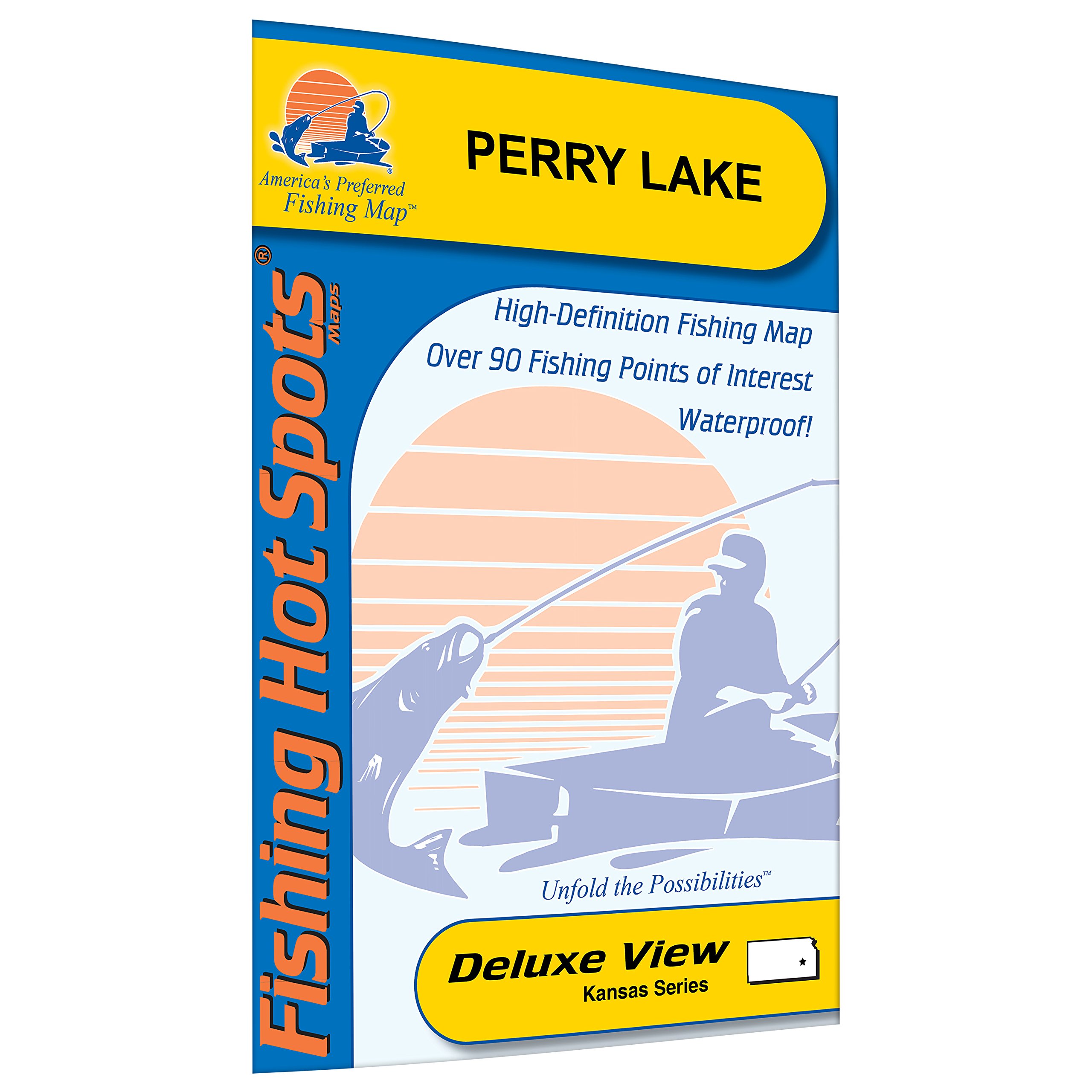 Perry Lake Fishing Map - Detailed Guide for Bass, Walleye & Crappie | Best Spots, Depth Charts & Tips for Anglers | Perfect for Kayak, Shore & Boat Fishing