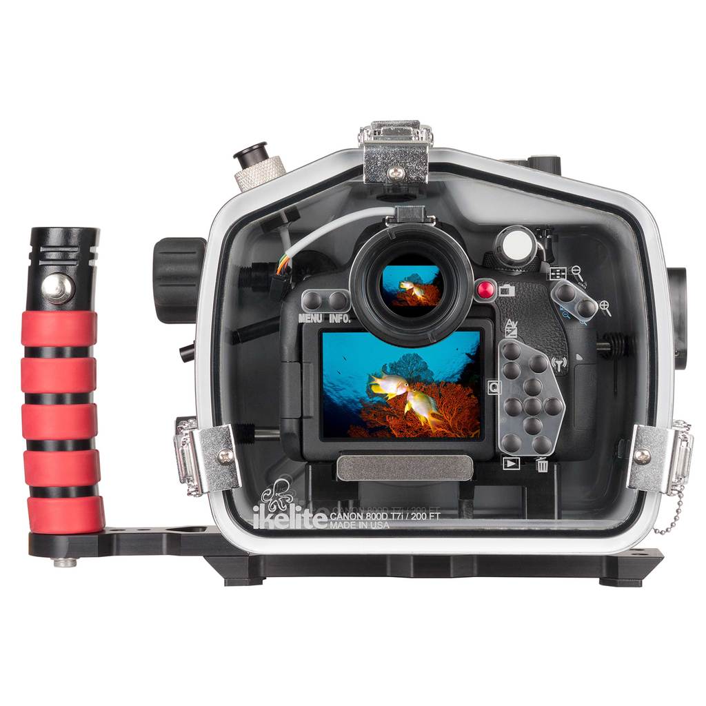 Ikelite 200DL Waterproof Underwater Housing Case for Canon EOS 800D/Rebel T7i/Kiss X9i DSLR Cameras - Professional Dive Photography & Snorkeling Gear