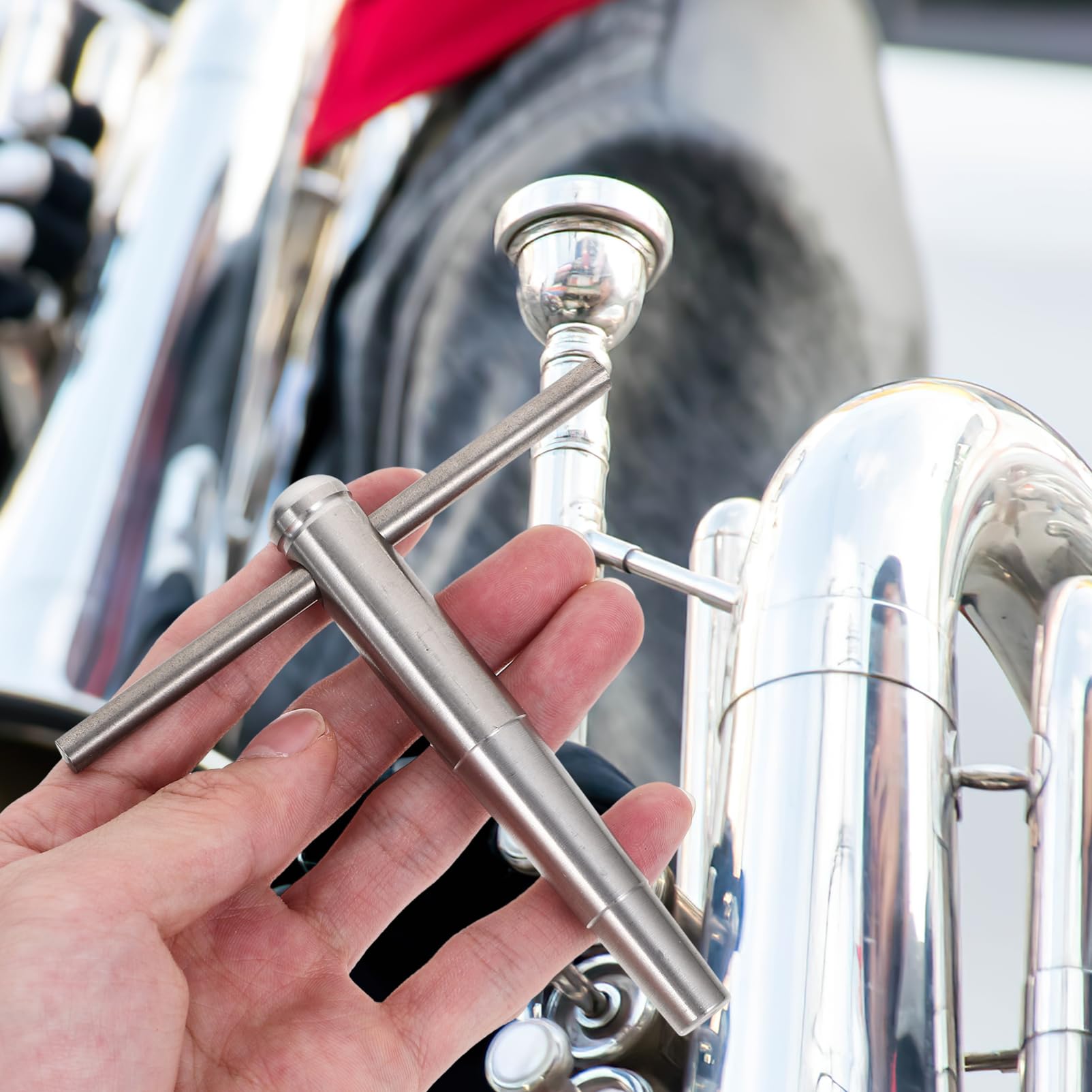 Professional Metal Trumpet Mouthpiece Truing Tool Set - Wind Instrument Repair Accessory for Trumpet Mouthpiece Maintenance & Alignment - Perfect for Musicians, Repair Shops & Band Maintenance