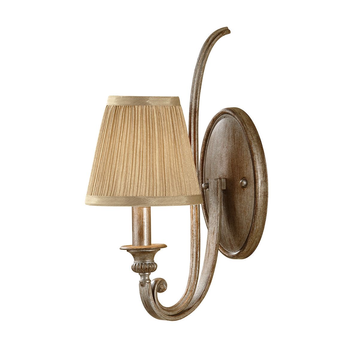 Abbey 1L Wall Light - Silver Sand Finish Modern Sconce for Bedroom, Living Room & Hallway Lighting