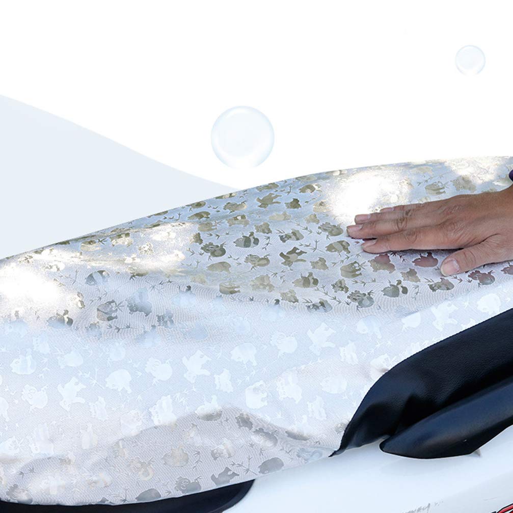 LIOOBO Waterproof Motorcycle Seat Cover - 3D Blush Design, Quilted Triangle Pattern, Universal Fit for Electric Bikes - Perfect for Rainy Days & Outdoor Riding Protection