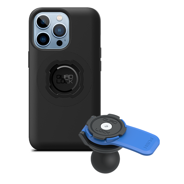 1 Ball Motorcycle Phone Mount Kit - Universal Adjustable Handlebar Holder for iPhone & Smartphones - Perfect for GPS Navigation & Hands-Free Riding