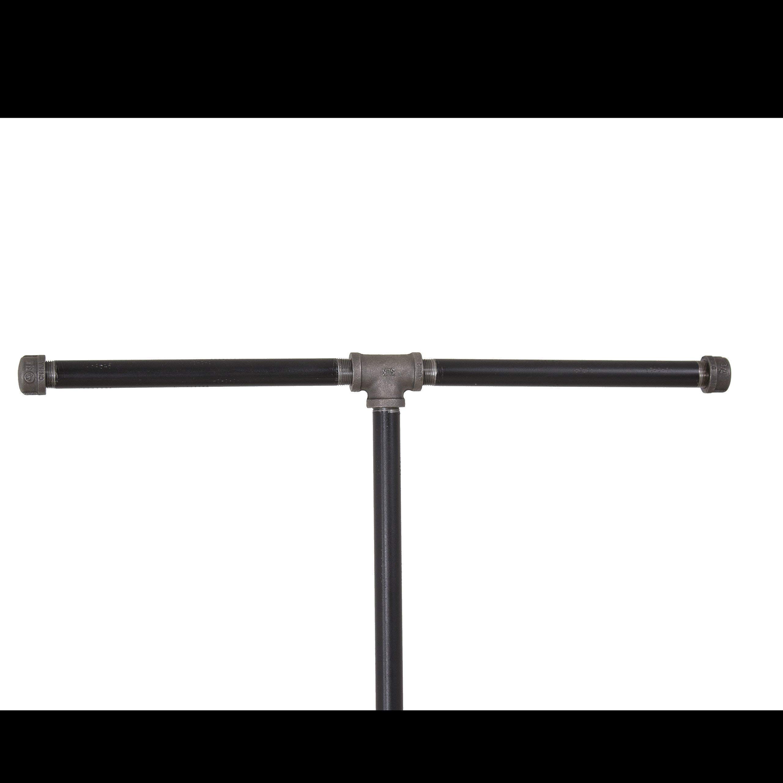 Industrial Pipe & Wood Garment Rack - 2-Way Clothing Rack with Shelves for Closet Organization, Storage & Display - Perfect for Retail Stores, Boutiques & Home Closet Organization