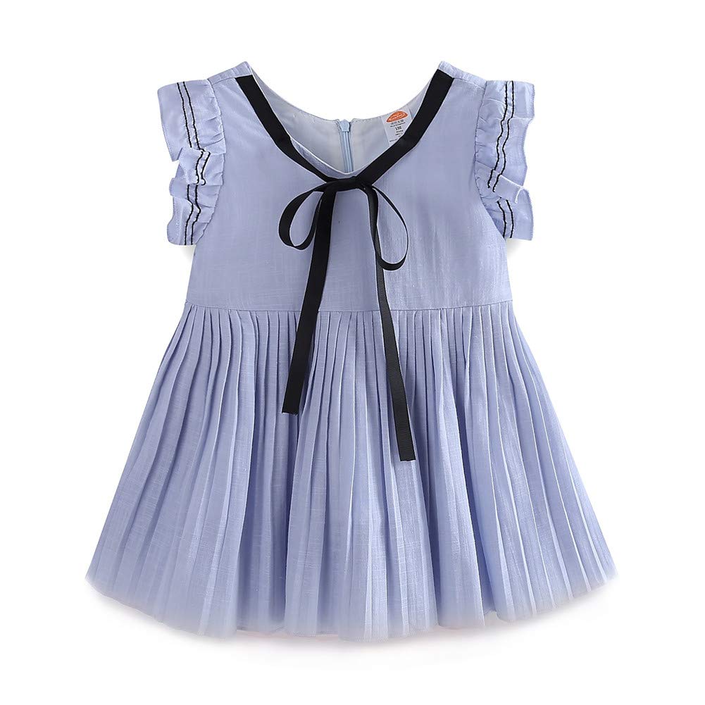 Preppy Girls Linen Dresses for Summer | Mud Kingdom | Perfect for Beach Vacations, School Events & Casual Outings