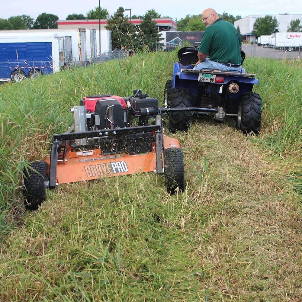 Brave 44-Inch Rough Cut Tow Behind Mower with Honda GXV630 Engine - Ideal for Large Property Lawn Care & Field Maintenance