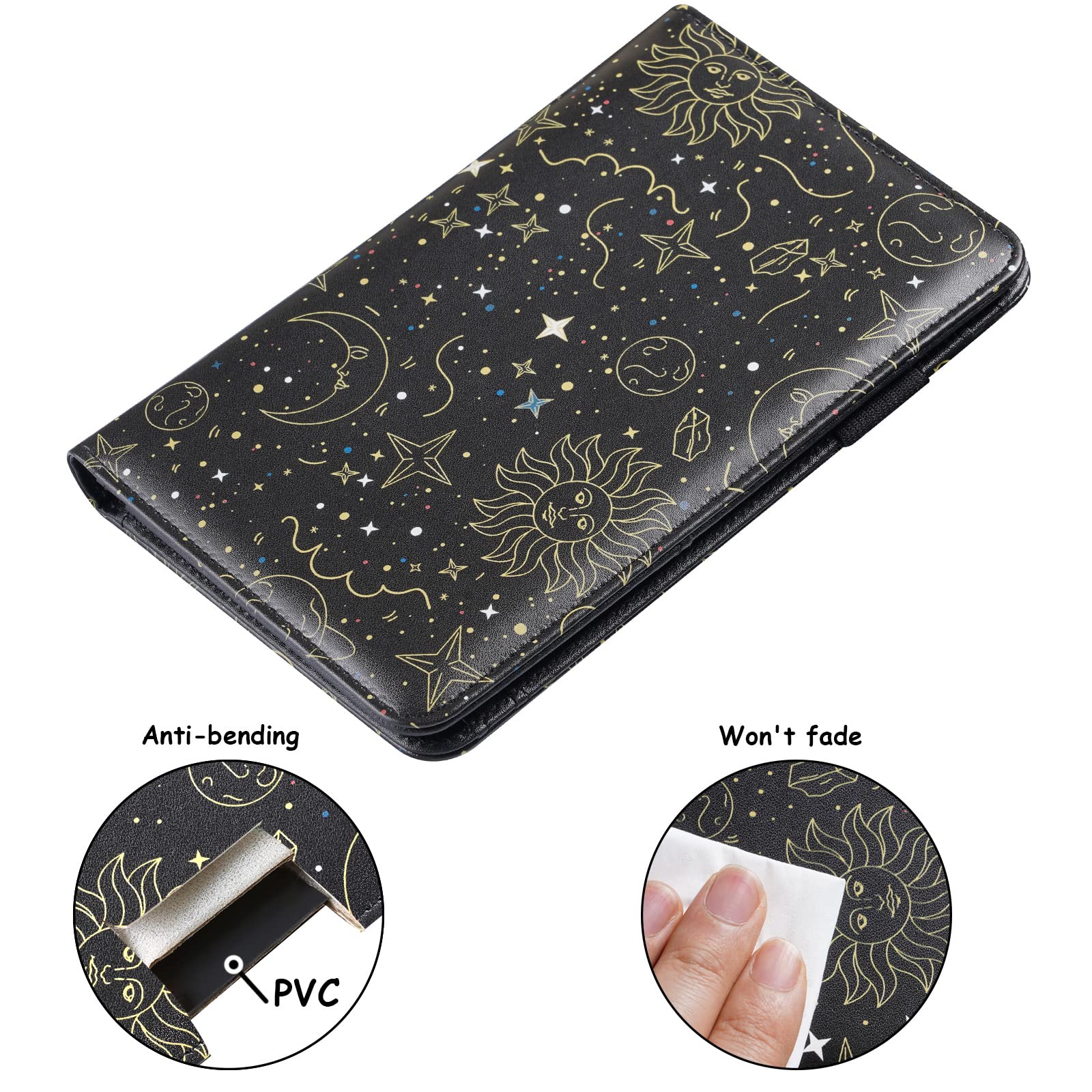 Cute Waitress Book Organizer with Zipper Pocket - 8x5 Inch Server Notebook for Waiters/Waitresses - Galaxy & Celestial Design - Perfect for Order Tracking, Tips Calculation & Shift Scheduling