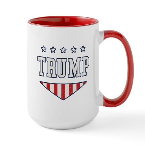 White/Red Inside - Donald Trump For President Large Mug